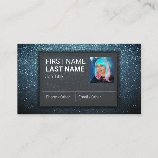 Moderner Eleganter Beruflicher Glitzer Makeup Arti Visitenkarte (Vorderseite)