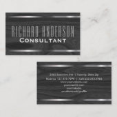 Moderner eleganter beruflicher grauer hölzerner visitenkarte (Vorne/Hinten)