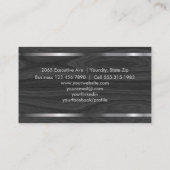 Moderner eleganter beruflicher grauer hölzerner visitenkarte (Rückseite)