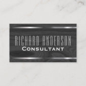 Moderner eleganter beruflicher grauer hölzerner visitenkarte (Vorderseite)