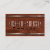 Moderner eleganter beruflicher hölzerner visitenkarte (Vorderseite)