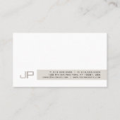 Moderner eleganter Beruflicher Monogram Chic Visitenkarte (Rückseite)