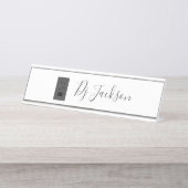 Moderner, eleganter, Beruflicher Zweitplatzierter  Schreibtischnamensplakette (Vorderseite )