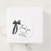 Moderner eleganter Black Bow Danke Brautparty Geschenkanhänger (Beispiel)