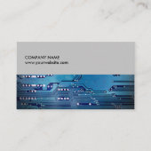 Moderner Eleganter Blue Circuit Board Gray Consult Visitenkarte (Vorderseite)