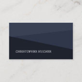 Moderner, eleganter Blue Geometric-Berater Visitenkarte (Vorderseite)
