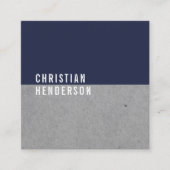 Moderner Eleganter Blue Gray Berater Quadratische Visitenkarte (Vorderseite)