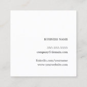 Moderner Eleganter Blue Gray Berater Quadratische Visitenkarte (Rückseite)