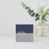 Moderner Eleganter Blue Gray Berater Quadratische Visitenkarte (Stehend Vorderseite)