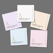 Moderner Eleganter Blue Imitats Gold Schere Friseu Quadratische Visitenkarte