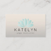 Moderner Eleganter Blue Lotus Icon Yoga Instruktor Visitenkarte (Vorderseite)