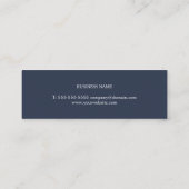 Moderner, eleganter Blue Printed Kraft Paper Consu Mini Visitenkarte (Rückseite)