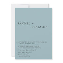 Moderner, eleganter Blue Wedding 2 Sided QR Code