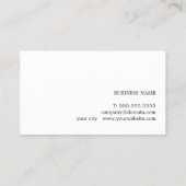 Moderner, eleganter Blue White Bold Monogram Consu Visitenkarte (Rückseite)