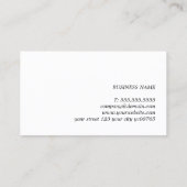 Moderner, eleganter Blue White Bold Monogram Consu Visitenkarte (Rückseite)