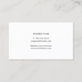 Moderner, eleganter Blue White Bold Monogram Consu Visitenkarte (Rückseite)