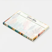 Moderner eleganter Blumengarten 10" x 6" Post-it Klebezettel (angewinkelt)