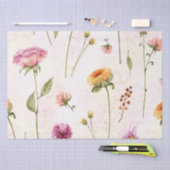 Moderner Eleganter Blumengarten Seidenpapier (Handwerk)