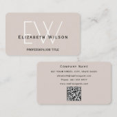 Moderner eleganter Boho-Makler-QR-Code Visitenkarte (Vorne/Hinten)