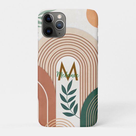 Moderner, eleganter Boho-Regenbogen Case-Mate iPhone Hülle (Rückseite)