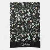 Moderner Eleganter Botanischer Eukalyptus Geschirrtuch (Vertikal)