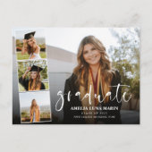 Moderner Eleganter Calligraphy Fun Abschluss Postkarte (Vorderseite)