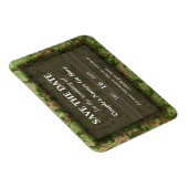 Moderner Eleganter Camouflage Glitzer Save the Dat Magnet (Rechte Seite)