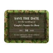 Moderner Eleganter Camouflage Glitzer Save the Dat Magnet (Horizontal)