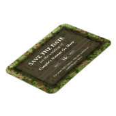 Moderner Eleganter Camouflage Glitzer Save the Dat Magnet (Linke Seite)