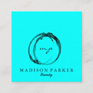 Moderner Eleganter Champagner Abstrakt Beauty Styl Quadratische Visitenkarte