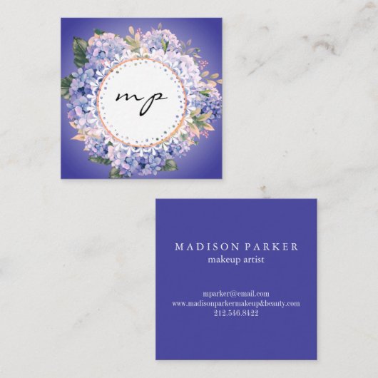 Moderner Eleganter Champagner Abstrakt Beauty Styl Quadratische Visitenkarte (Vorne/Hinten)