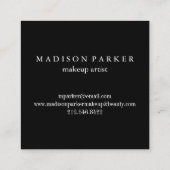 Moderner Eleganter Champagner Abstrakt Beauty Styl Quadratische Visitenkarte (Rückseite)