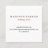 Moderner Eleganter Champagner Abstrakt Beauty Styl Quadratische Visitenkarte (Rückseite)