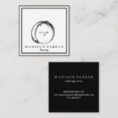 Moderner Eleganter Champagner Abstrakt Beauty Styl Quadratische Visitenkarte (Vorne/Hinten)