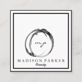 Moderner Eleganter Champagner Abstrakt Beauty Styl Quadratische Visitenkarte (Vorderseite)