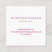 Moderner Eleganter Champagner Abstrakt Beauty Styl Quadratische Visitenkarte (Rückseite)