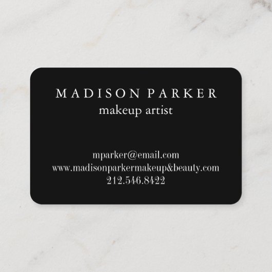 Moderner Eleganter Champagner Abstrakt Beauty Styl Visitenkarte (Rückseite)