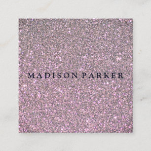Moderner Eleganter Champagner Glitzer Beauty Styli Quadratische Visitenkarte