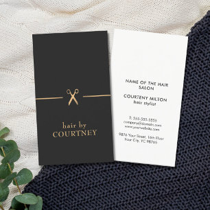 Moderner eleganter Chic-Imitat-Goldschwarzes Visitenkarte