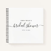 Moderner Eleganter Chic Script Brautparty Gast Notizblock (Vorderseite)