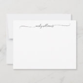 Moderner eleganter Chic-Script-Name Mitteilungskarte (Vorderseite)