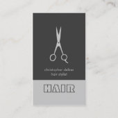 Moderner Eleganter Chic Silver Gray Hair Stylist Visitenkarte (Vorderseite)