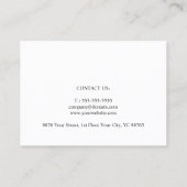 Moderner Eleganter Clean Seeds Foto Nutritionist Visitenkarte (Rückseite)