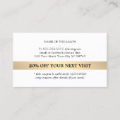 Moderner eleganter Club Loyalyt Coupon Beauty Salo Treuekarte (Rückseite)