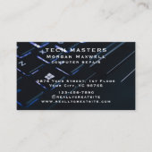 Moderner eleganter Computer-Reparaturcode qr Visitenkarte (Vorderseite)