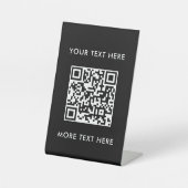 Moderner, eleganter Design-Logo-Text QR-Code Sockelschild (Vorderseite)