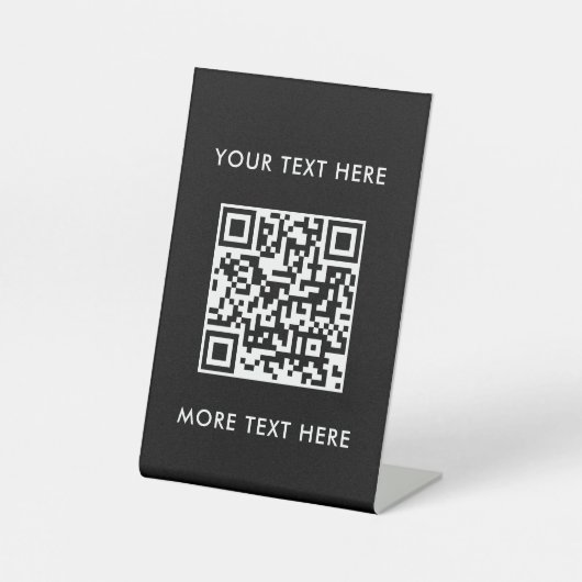 Moderner, eleganter Design-Logo-Text QR-Code Sockelschild (Vorderseite)
