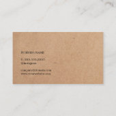 Moderner, eleganter Druck von Kraft White Bold Ber Visitenkarte (Rückseite)