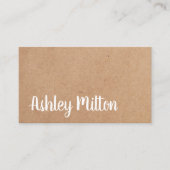 Moderner, eleganter Druck von Kraft White Bold Ber Visitenkarte (Vorderseite)