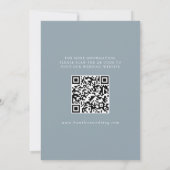 Moderner Eleganter Dusty Blue 3 Foto QR Code Save The Date (Rückseite)
